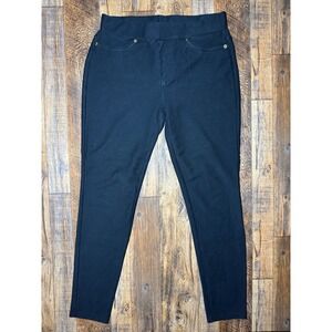 Womens Sz M Michael Kors Black Ponte‎ Knit Pull On Leggings Comfort Stretch